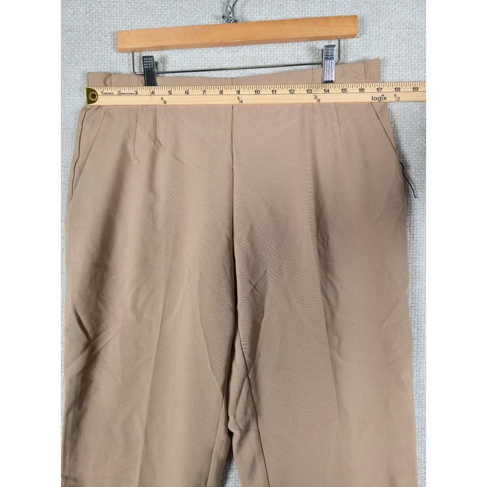 Haver + Blair London Tan Tailored Side‎ Zip Trousers Dress Pants Womens Large